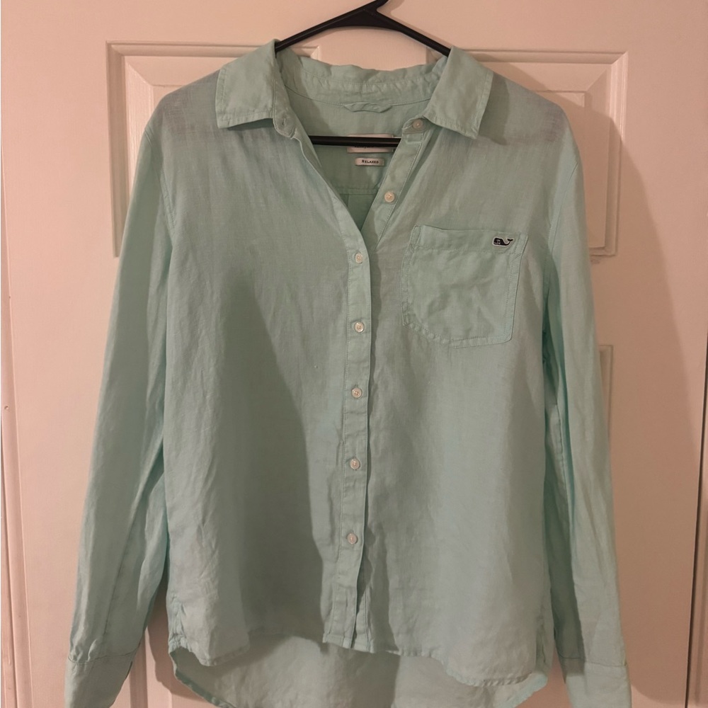 Vineyard Vines Linen Button-Up Shirt Women’s 6